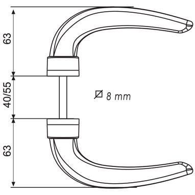 Béquille double sur rosace Horus Version Midi standard Foussier