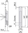 Ccdes Verrou affleurant de glissière de boulon de loquet en acier  inoxydable 304 du garde de sécurité de porte à la maison, boulon de porte,  boulon de loquet de porte 