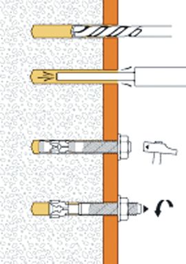 Cheville à expansion DuoPower 8x40 en nylon - 15 pièces, idéale pour