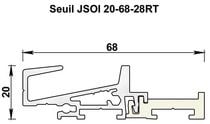 Profil de seuil aluminium JSOI20-68-28RT
