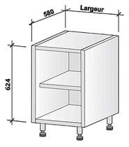 Caisson bas réduit (hauteur 624 mm) Anthracite