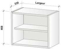 Caisson haut réduit (hauteur 468 mm) Anthracite