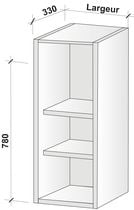 Caisson grande hauteur (hauteur 780 mm) Blanc