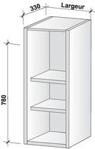 Caisson grande hauteur (hauteur 780 mm) Anthracite