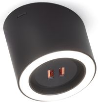 Spot LED Unika D-Motion avec 2 prises USB intégrées 24 V