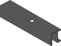 Rail haut pour système 2200 / 40 Pour 1 porte épaisseur de 19 à 25 mm