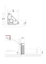 Embase triangulaire ABS pour pied seul