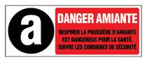 Panneau de signalisation rectangulaire Danger amiante