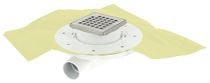 Siphon PVC avec cadre et grille inox