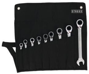 Trousse de 9 clés polygonales à cliquet métriques à 13° réversibles - 6