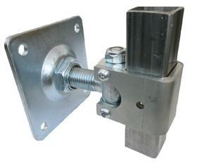 Pivot réglable tube carré Avec plaque à visser Foussier