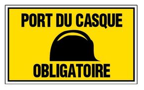 Panneau Port du casque obligatoire