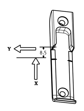 Gâche bois - jeu de 4 mm - À défoncer en parement - A9