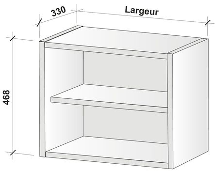 Caisson haut réduit (hauteur 468 mm)