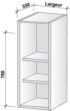 Caisson grande hauteur (hauteur 780 mm)