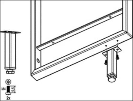 Pied pour cadre YouK profondeur 320 mm