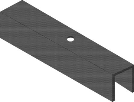 Rail bas à encastrer pour système 2200 / 40