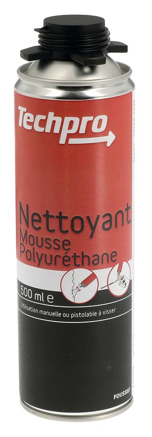 3 Nettoyants Mousse Polyuréthane 500ml | Pour Pistolet à Mousse | Dégraissant Surfaces | À L'Acétone