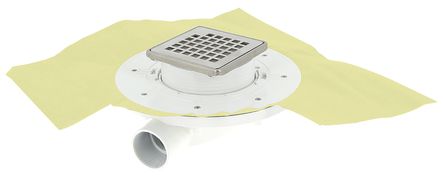 Siphon PVC avec cadre et grille inox