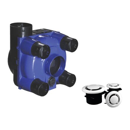 Lot VMC autoréglable simple flux KHEO 3 avec bouches d'extraction