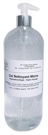 Gel hydroalcoolique 1l avec pompe