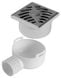 Siphonnette grille carrée avec adaptateur